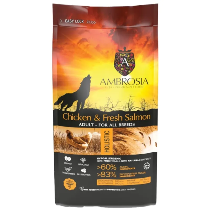 Ambrosia Adult - Chicken & Salmon 12kg