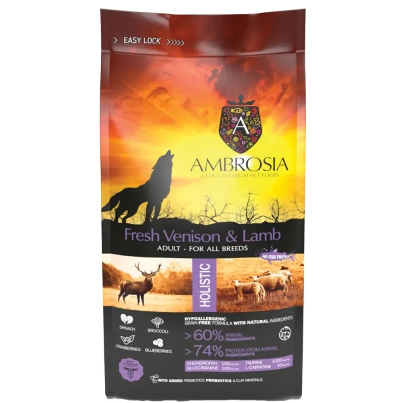 Ambrosia Adult - Venison & Lamb 12kg