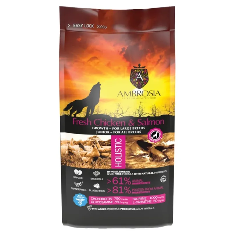 Ambrosia Grain Free Puppy Large Chicken & Salmon 12kg