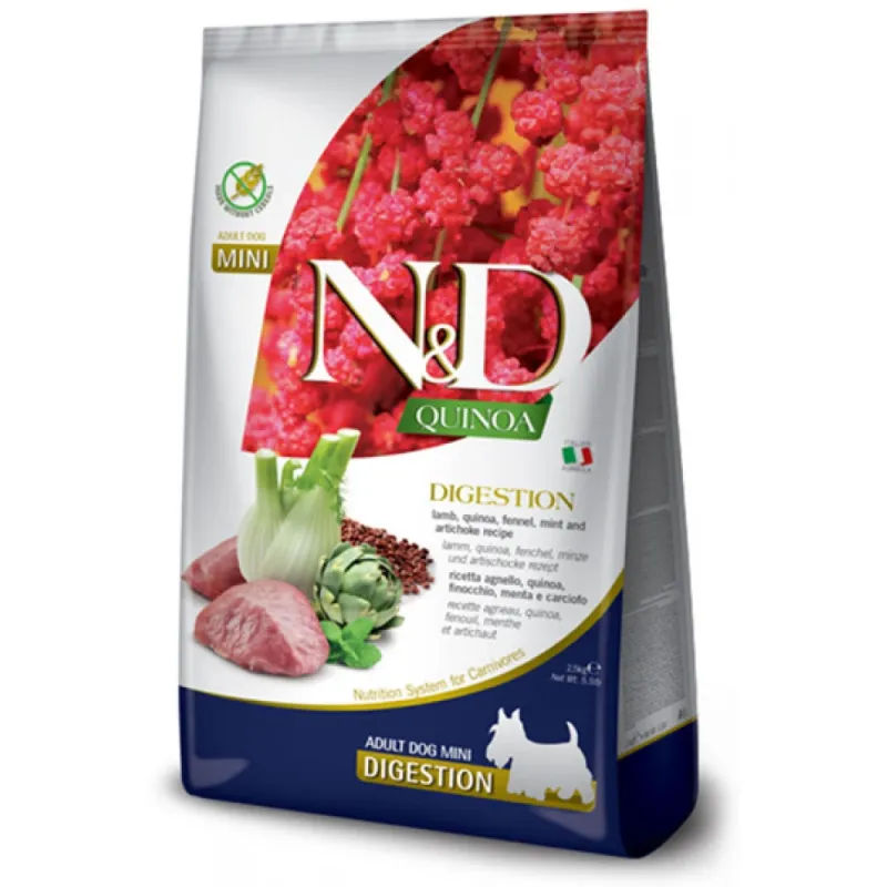 Farmina N&D Quinoa Dog Digestion Adult Mini με Αρνί 2.5kg