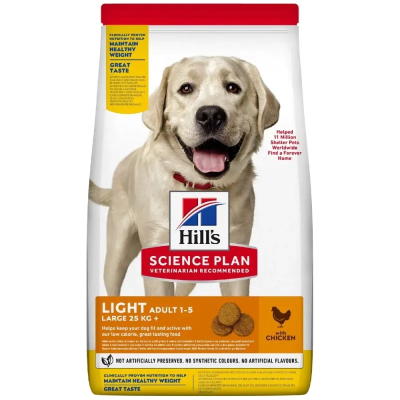 Hill's Science Plan Dog Adult Light Large Breed με Κοτόπουλο 14kg