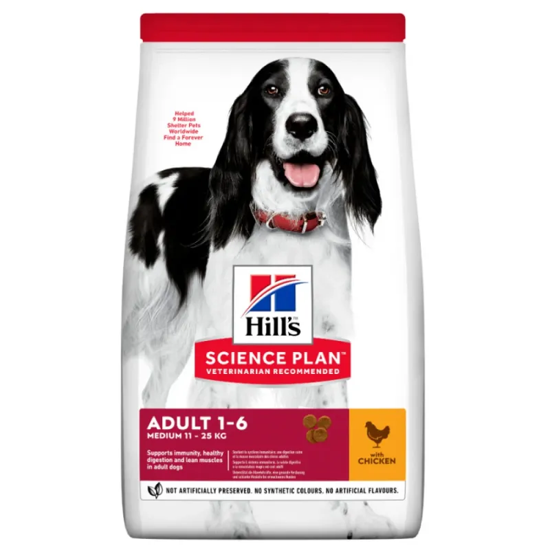 Hill's Science Plan Dog Adult Medium με Κοτόπουλο 2.5kg