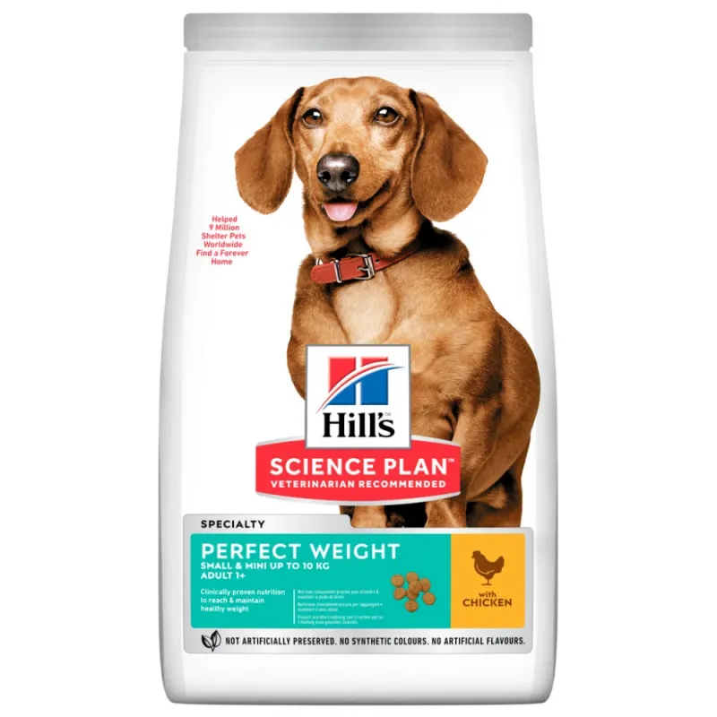 Hill's Science Plan Dog Adult Perfect Weight Small & Mini με Κοτόπουλο 1.5kg