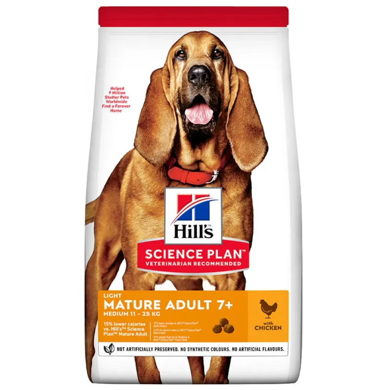 Hill's Science Plan Dog Mature Adult Light Medium με Κοτόπουλο 14kg