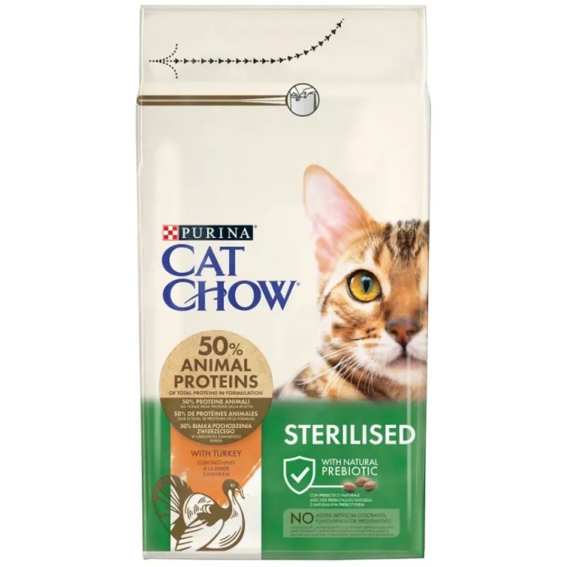 Purina Cat Chow Adult Sterilised Γαλοπούλα 15kg