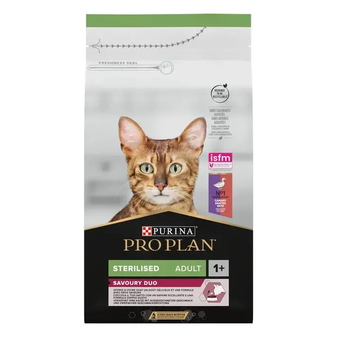 Purina Pro Plan Cat Savoury Duo Sterilised Πάπια & Συκώτι 1.5kg