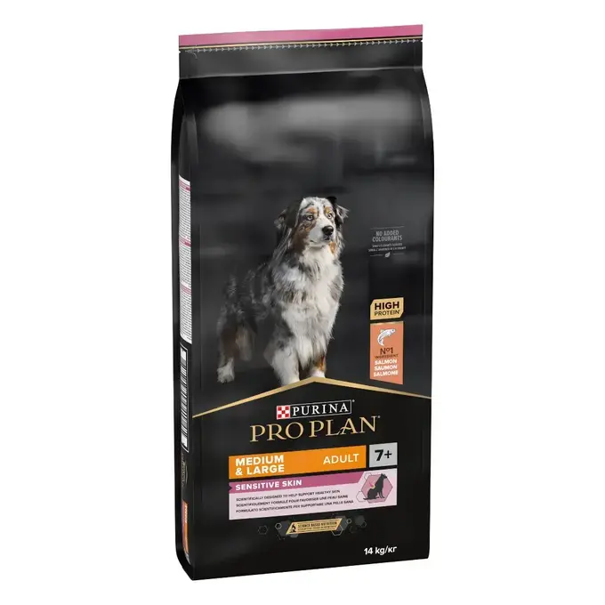 Purina Pro Plan Dog Medium & Large Adult 7+ Sensitive Skin Σολομός 14kg