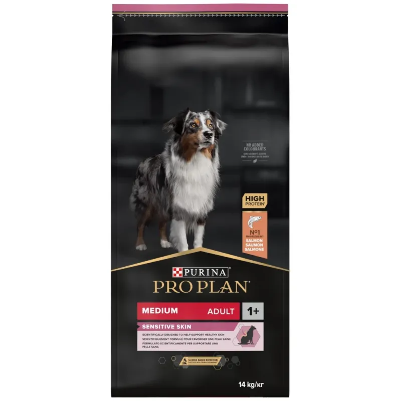 Purina Pro Plan Dog Medium Adult Sensitive Skin Σολομός 14kg