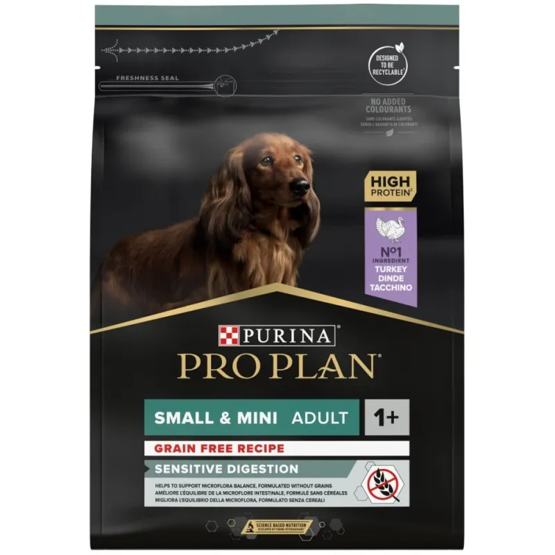 Purina Pro Plan Dog Small & Mini Adult Grain Free Sensitive Digestion Γαλοπούλα 2.5kg