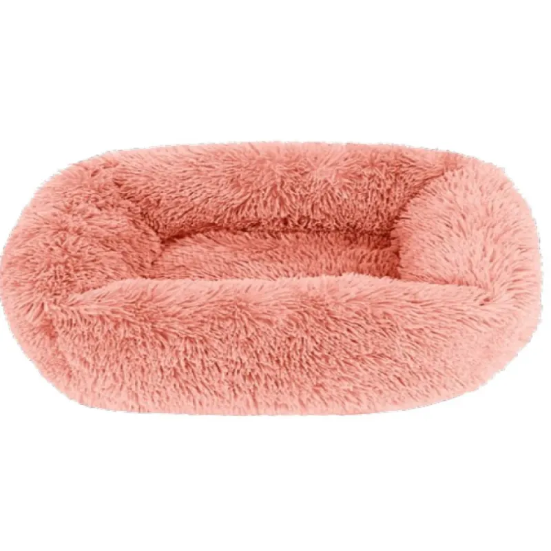 Κρεβατάκι Σκύλου και Γάτας Fluffy Ανοιχτό Ροζ 80x65εκ