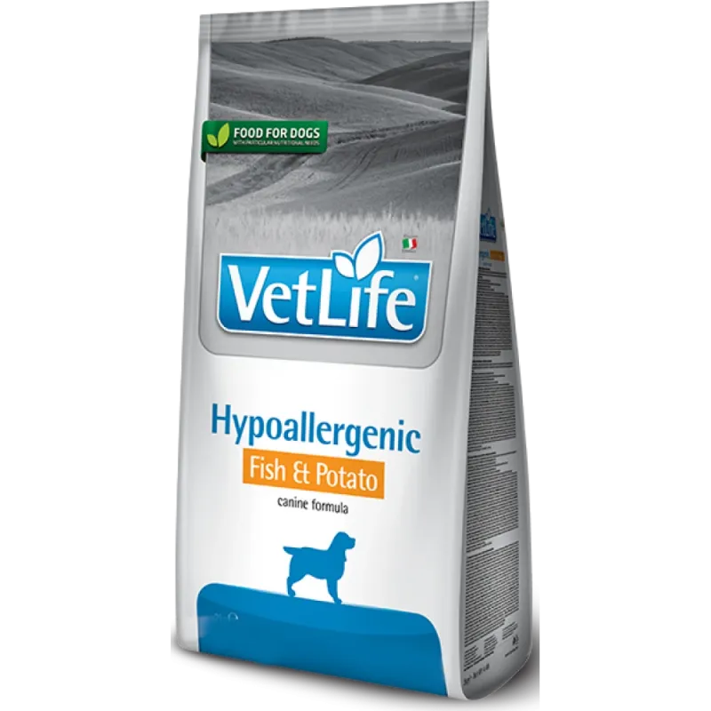 Farmina Vetlife Dog Hypoallergenic με Ψάρι & Πατάτα 12kg
