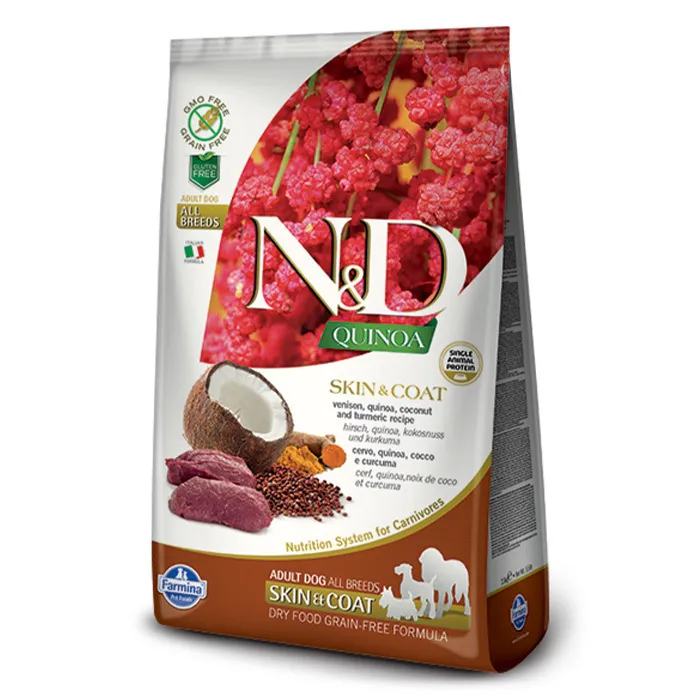 Farmina N&D Quinoa Dog Skin & Coat με Ελάφι 2.5kg