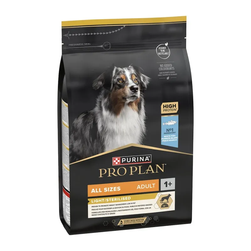 Purina Pro Plan Dog All Sizes Adult Light/Sterilised Λευκά Ψάρια 3kg
