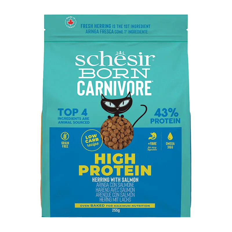 Schesir Cat Born Carnivore Ρέγγα & Σολομός 255gr