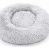 Γούνινο Fluffy Κρεβάτι Σκύλου & Γάτας Στρογγυλό 60cm – Ανοιχτό Γκρί