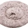 Γούνινο Fluffy Κρεβάτι Σκύλου & Γάτας Στρογγυλό 70cm – Καφε Ασπρο