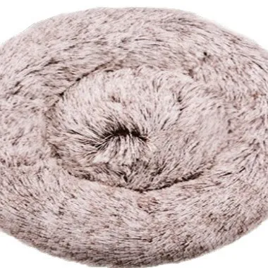 Γούνινο Fluffy Κρεβάτι Σκύλου & Γάτας Στρογγυλό 70cm – Καφε Ασπρο