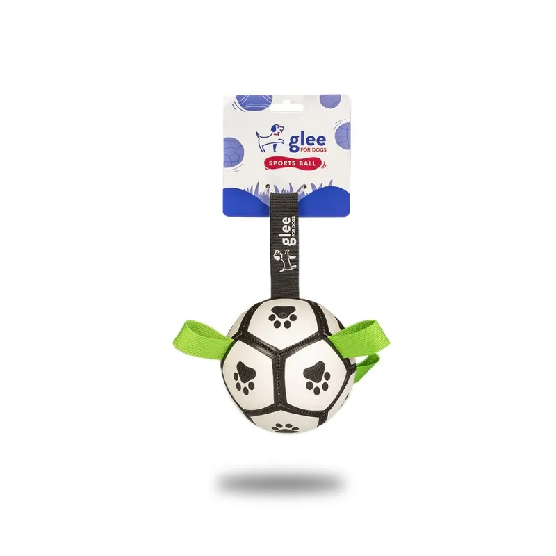 GLEE ΠΑΙΧΝΙΔΙ ΣΚΥΛΟΥ SOCCER BALL ΛΕΥΚΟ -ΜΑΥΡΟ S