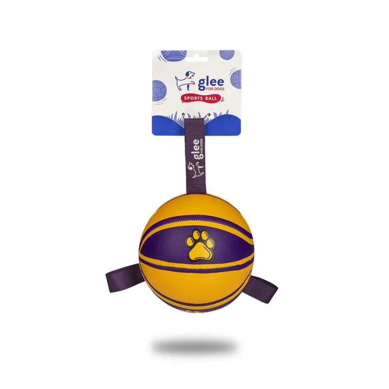 GLEE ΠΑΙΧΝΙΔΙ ΣΚΥΛΟΥ BASKETBALL ΜΩΒ-ΚΙΤΡΙΝΟ M