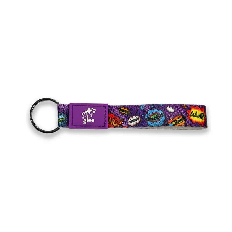 GLEE KEY RING PURPLE BOOM 2cm x 15cm