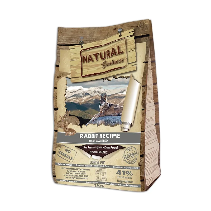 Natural Greatness Rabbit ΠΛΗΡΗΣ ΤΡΟΦΗ για ΣΤΕΙΡΩΜΕΝΟΥΣ ΕΝΗΛΙΚΟΥΣ ΚΑΙ ΗΛΙΚΙΩΜΕΝΟΥΣ ΣΚΥΛΟΥΣ μεσαίων και μεγαλόσωμων φυλών 2kl