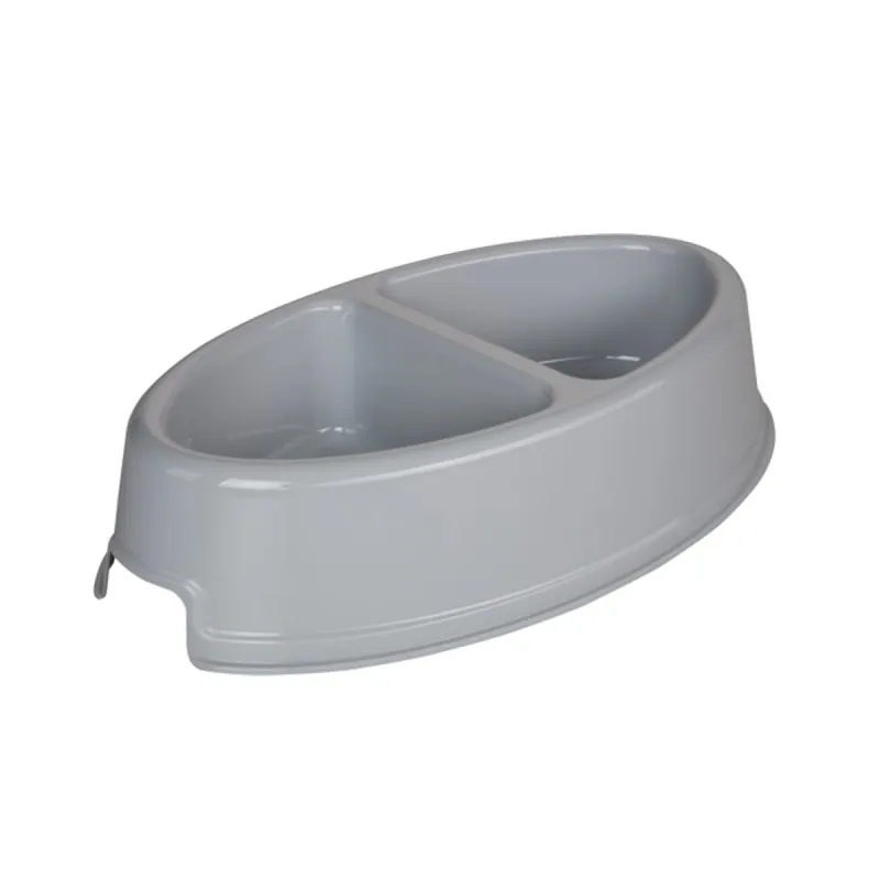 Joypet Πλαστικό Ellipse Διπλό Μπολ Φαγητού & Νερού για  Σκύλο & Γάτα 1LT (Διάφορα Χρώματα)