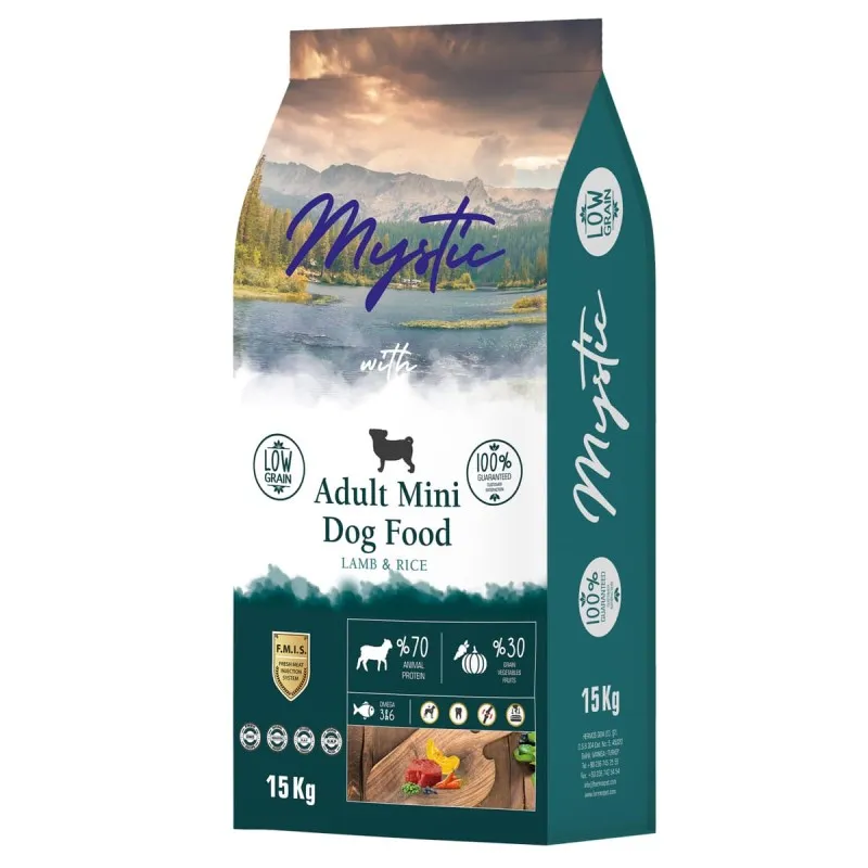 Mystic Low Grain 15kg Ξηρά Τροφή Light για Ενήλικους Σκύλους Μίνι με Αρνί και Ρύζι