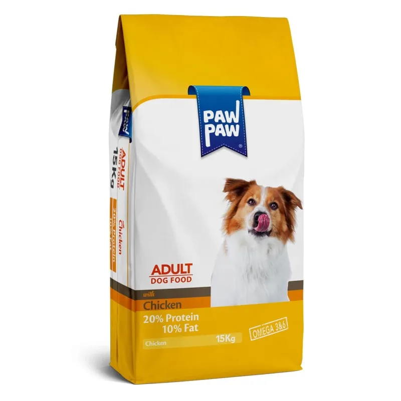 Pawpaw 15kg Ξηρά Τροφή για Ενήλικους Σκύλους με Κοτόπουλο
