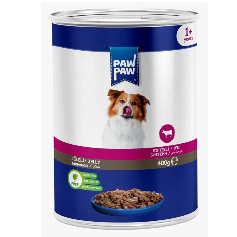 Pawpaw Low Grain 400gr Υγρή Τροφή για Ενήλικους Σκύλους με Μοσχάρι