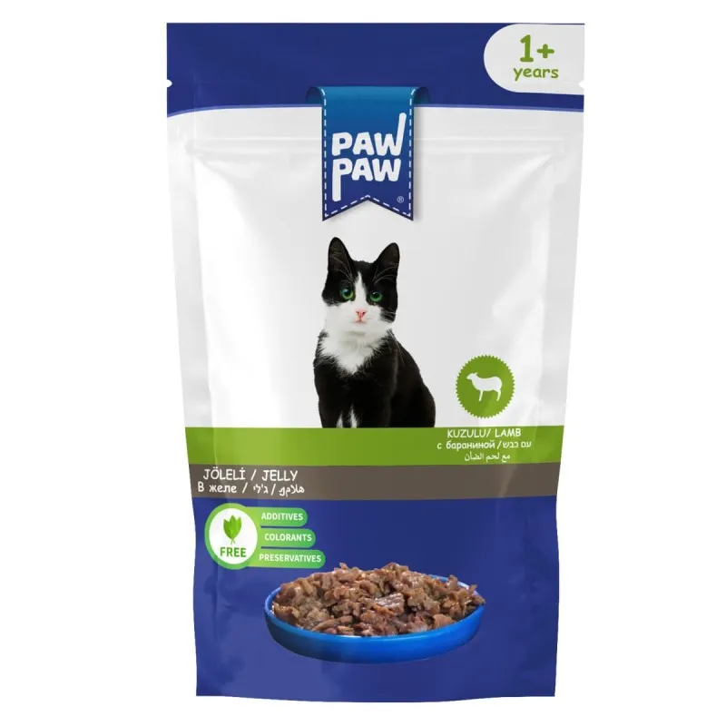 Pawpaw Jelly 85gr για Ενήλικες Γάτες με Αρνί σε Φακελάκι