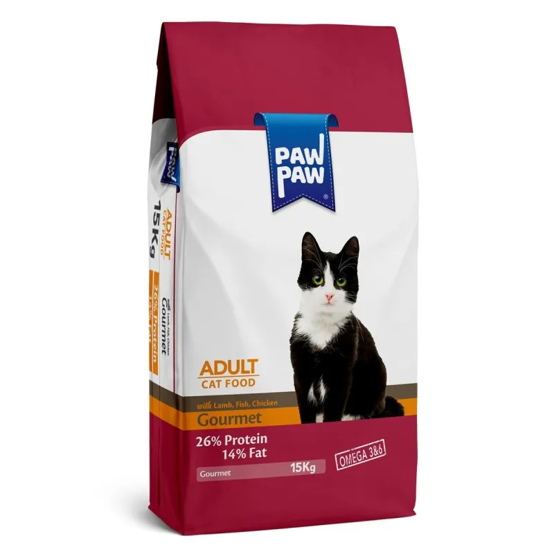 Pawpaw 15kg Ξηρά Τροφή για Ενήλικες Γάτες Gourmet
