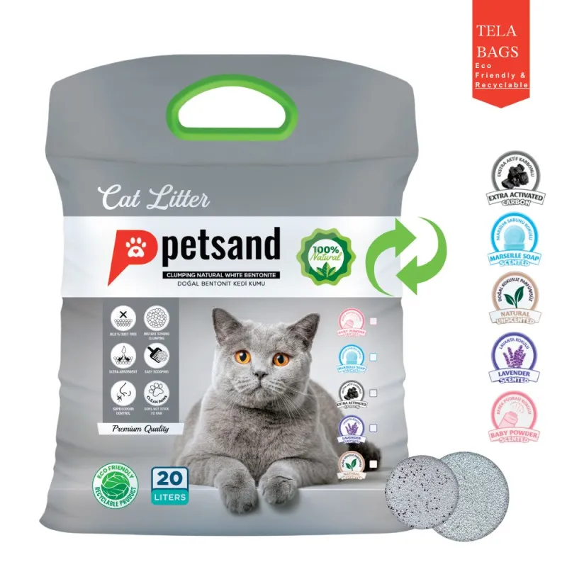 Petsand Άμμος Γάτας Baby Powder Tela bag 20lt