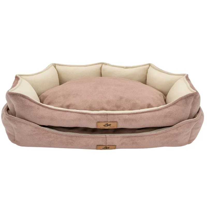 Robert Shop Collection Σετ Κρεβατιών Κατοικιδίων Αζαλέα Ροζ-Κρεμ 2τμχ