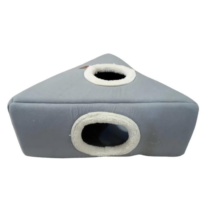 Robert Shop Collection Κρεβάτι Κατοικιδίων Τρίγωνο Φράουλα Γκρι Μπεζ