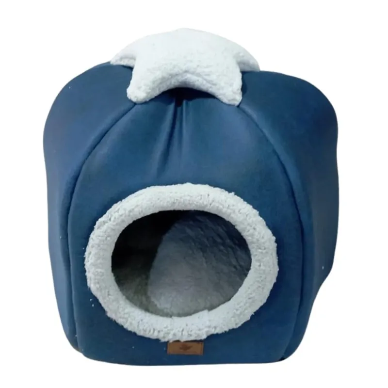 Robert Shop Collection Κρεβάτι Κατοικιδίων Τετράγωνη Φράουλα Μπλε Γκρι