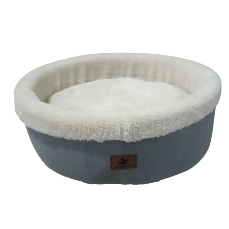 Robert Shop Collection Κρεβάτι Κατοικιδίων Στρογγυλό Γκρι-Κρεμ