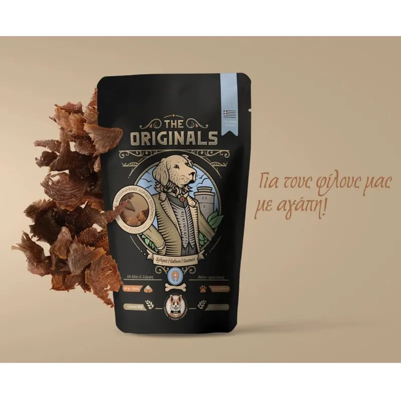 The Originals Grain Free 60gr Αποξηραμένες Λωρίδες για Ενήλικους Σκύλους και Κουτάβια με Σολομό