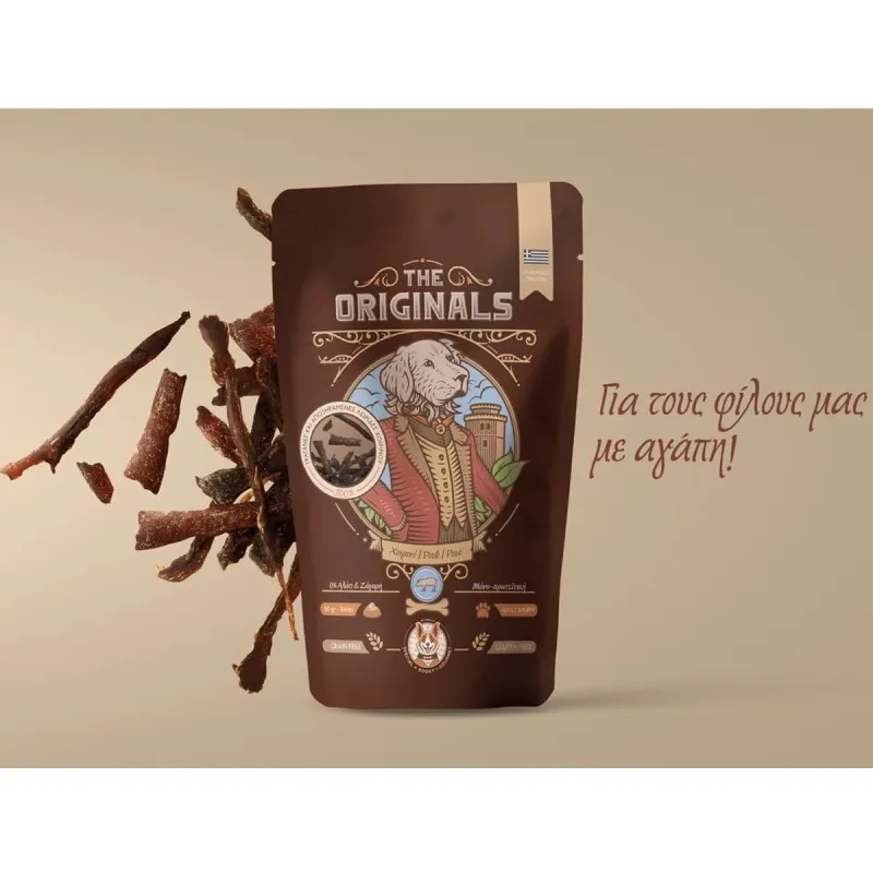 The Originals Grain Free 80gr Αποξηραμένες Λωρίδες για Ενήλικους Σκύλους και Κουτάβια με Χοιρινό