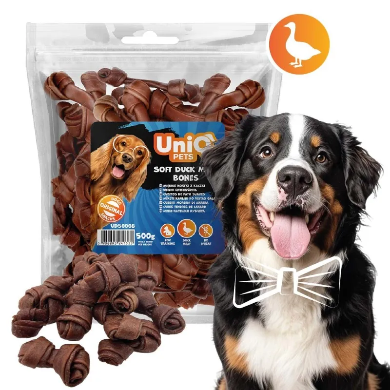 Uniq 500gr Λιχουδιά για Σκύλους σε Σχήμα Κόκκαλα με Πάπια