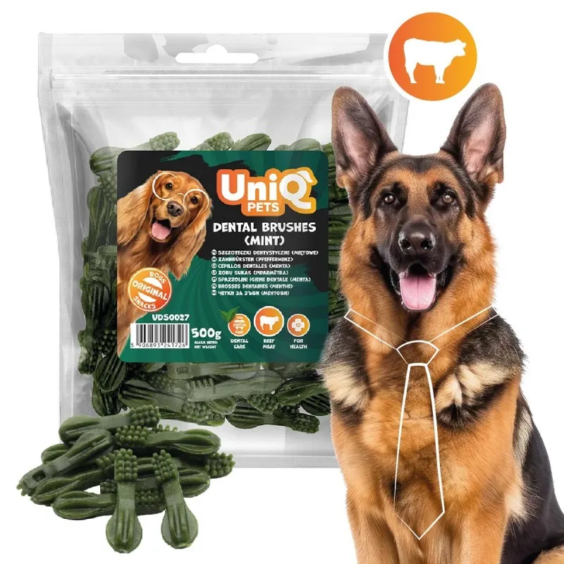 Uniq 500gr Λιχουδιά για Σκύλους Οδοντικές Βούρτσες  με Μέντα