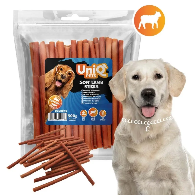 Uniq 500gr Λιχουδιά για Σκύλους Μαλακές Λωρίδες Αρνί