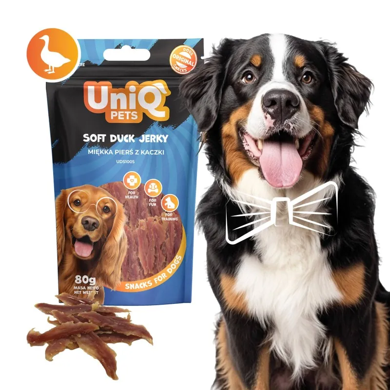 Uniq 80gr Λιχουδιά για Σκύλους Μαλακά Κομμάτια Πάπιας