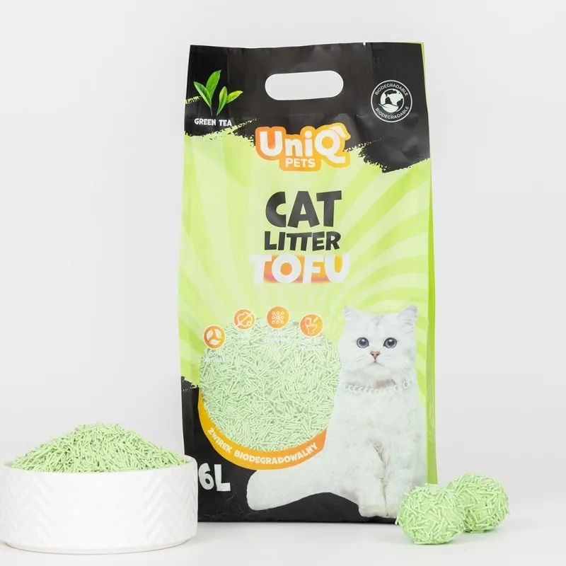 Uniq Βιοδιασπώμενο τόφου 6Lt Άμμος Γάτας GREEN TEA