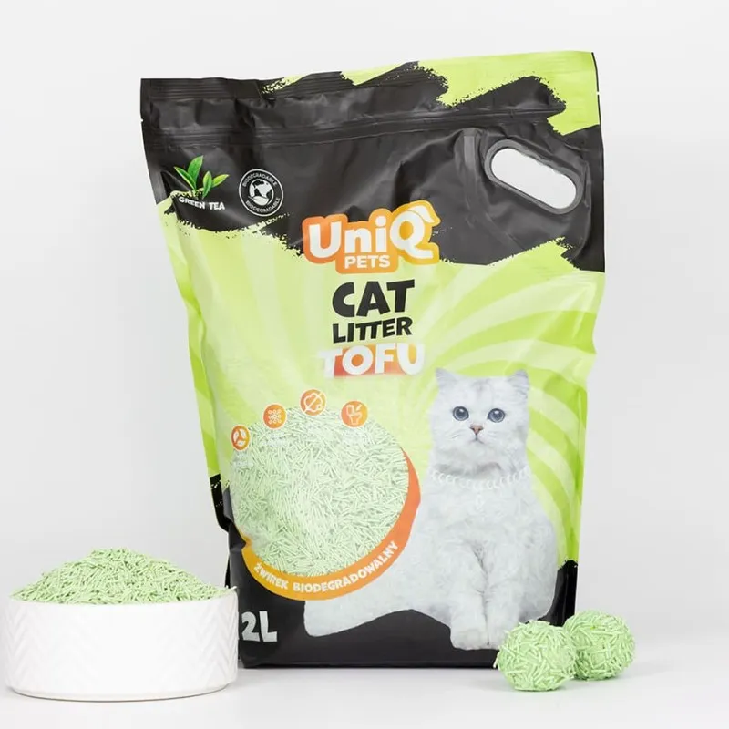 Uniq Βιοδιασπώμενο τόφου 12Lt Άμμος Γάτας GREEN TEA