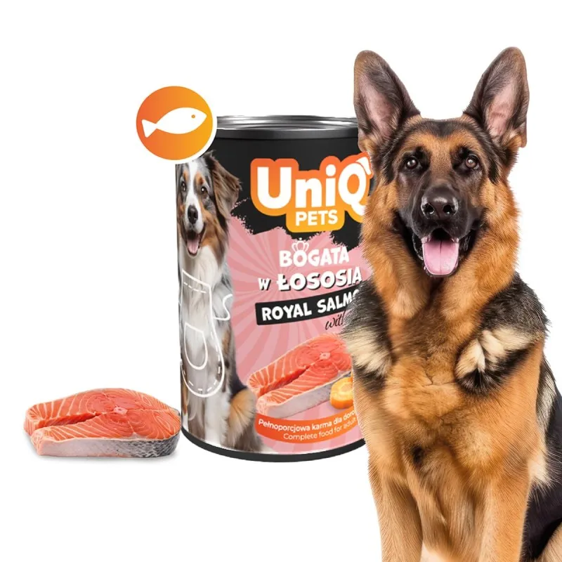 Uniq Πατέ 375gr για Ενήλικους Σκύλους με Σολομό