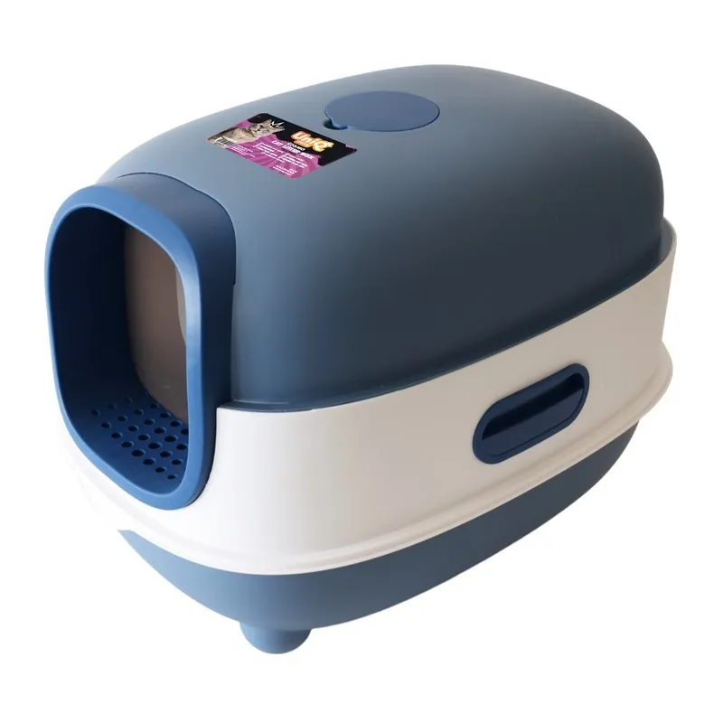 Uniq Kittycabin Cosmo Κλειστή Τουαλέτα Γάτας με Φτυαράκι Μπλε 56x39x40cm