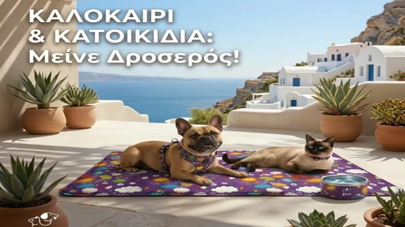 Καλοκαίρι & Κατοικίδια: 5 Tips για να παραμείνει ο σκύλος και η γάτα σας δροσεροί στον καύσωνα