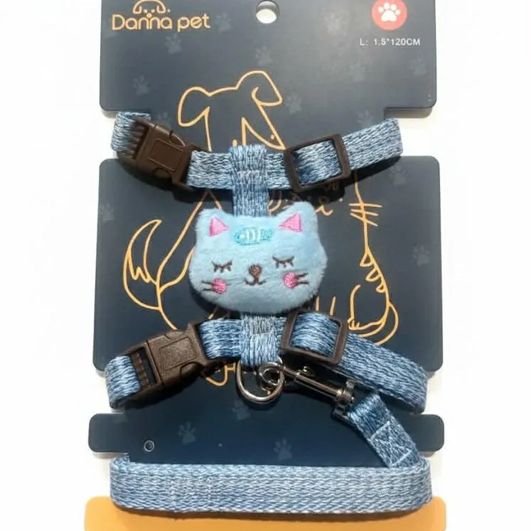 Σαμαράκι Γάτας με Οδηγό DeNik Pets (Μπλέ) – Άνεση & Ασφάλεια σε κάθε Βόλτα