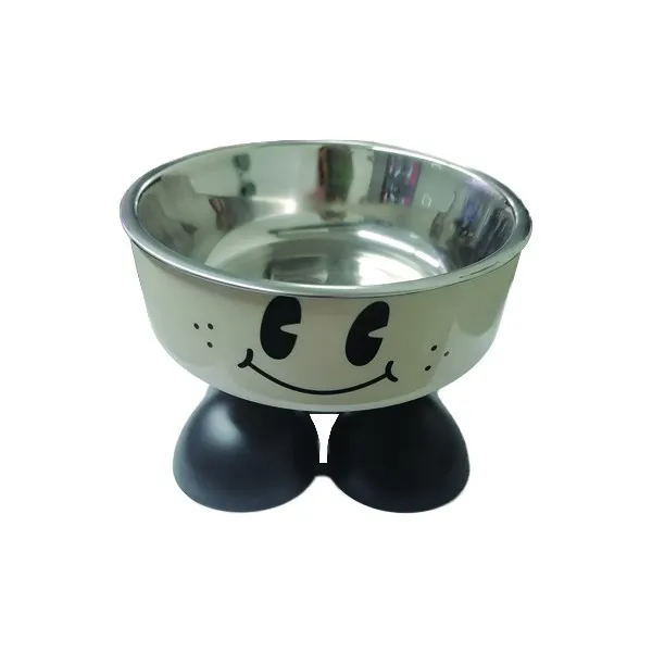 Μπόλ φαγητού σκύλου πλαστικό με ποδαράκια και μεταλλικό λεκανάκι[10501758]