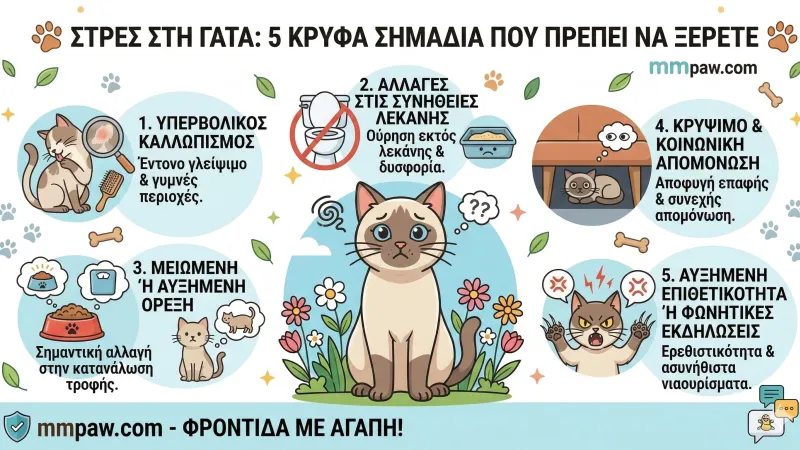 Μήπως η γατούλα σας υποφέρει από στρες και δεν το ξέρετε; 